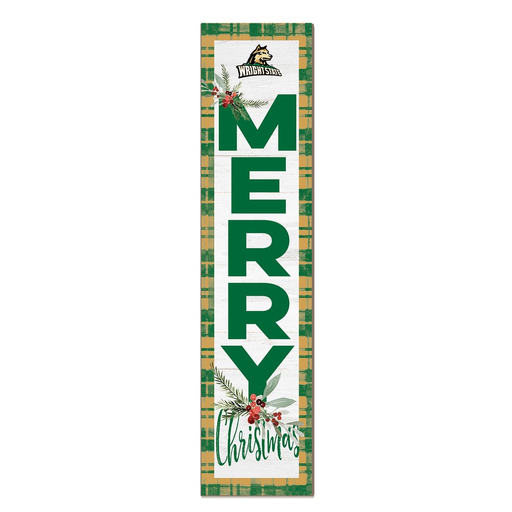 Wright State Raiders 12'' x 48'' Outdoor Merry Christmas Leaner