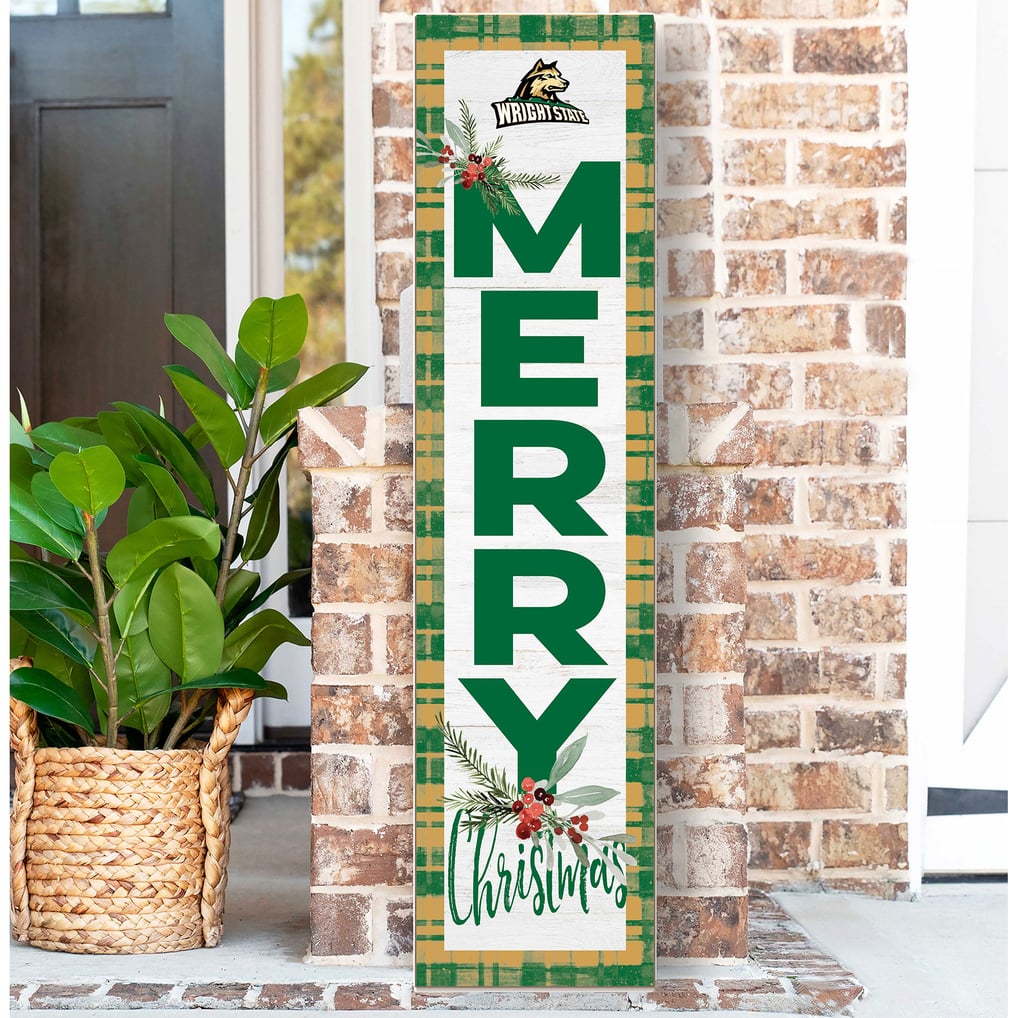 Wright State Raiders 12'' x 48'' Outdoor Merry Christmas Leaner