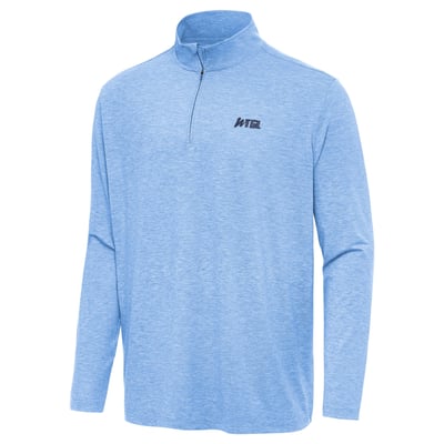 WTGL Antigua Hunk Quarter-Zip Top - Heather Powder Blue
