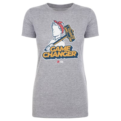 WTGL 500 Level Women's Rosie The Riveter T-Shirt - Heather Gray