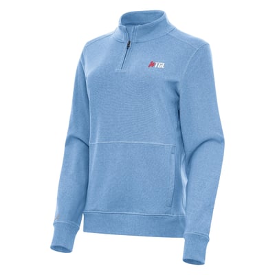 WTGL Antigua Women's Crush Quarter-Zip Pullover - Heather Powder Blue