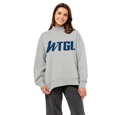 WTGL LEGACY Women's Diana Mock Neck Sweatshirt - Heather Gray