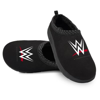 ISlide Unisex WWE Logo Mission Slippers - Black