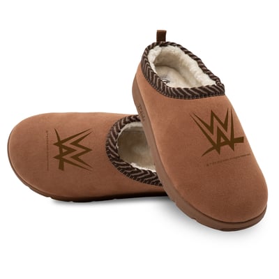 ISlide Unisex Tonal WWE Logo Mission Slippers - Brown