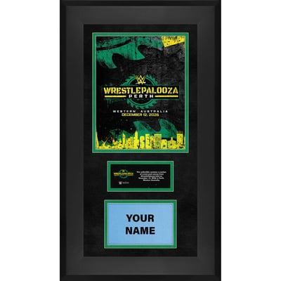 WWE WrestlePalooza Fanatics Authentic Framed 10" x 20" December 12, 2026 Name On Canvas Collage 