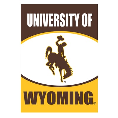  Wyoming Cowboys 12.5" x 28" Scoped Logo Double-Sided Suede Garden Flag