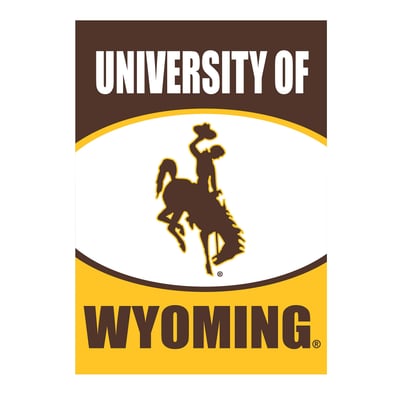  Wyoming Cowboys 29" x 43" Scoped Logo Double-Sided Suede House Flag