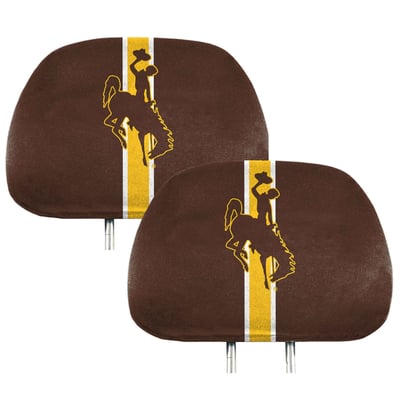 Wyoming Cowboys Logo Brands Printed Two-Pack Headrest Covers