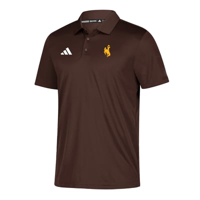 Wyoming Cowboys adidas Grind Polo - Brown