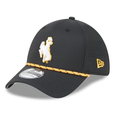  Wyoming Cowboys New Era Performance Rope 39THIRTY Stretch Hat - Black