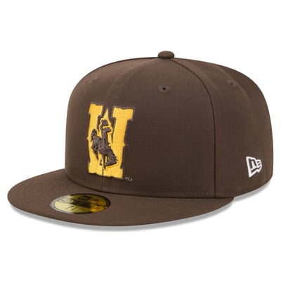 Wyoming Cowboys New Era Core 59FIFTY Fitted Hat - Brown