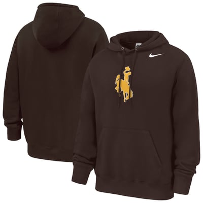 Wyoming Cowboys Nike Club Fleece Hoodie - Brown