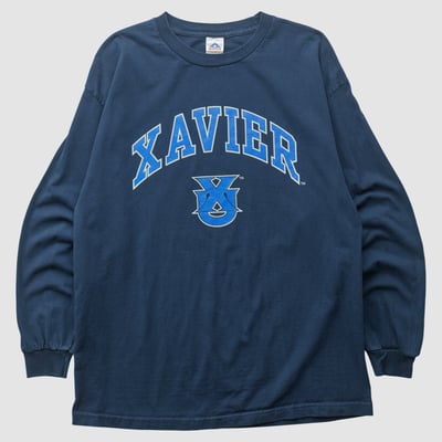 Xavier Musketeers Alstyle 2000s Long Sleeve T-shirt - Navy - L by Fanatics Real Vintage