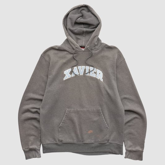 Xavier Musketeers Champion 2000s Hooded Pullover Sweatshirt - Charcoal - XS by Fanatics Real Vintage
