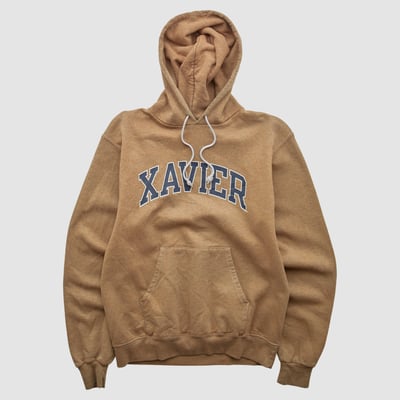 Xavier Musketeers Champion 2000s Hooded Pullover Sweatshirt - Clay - XS by Fanatics Real Vintage