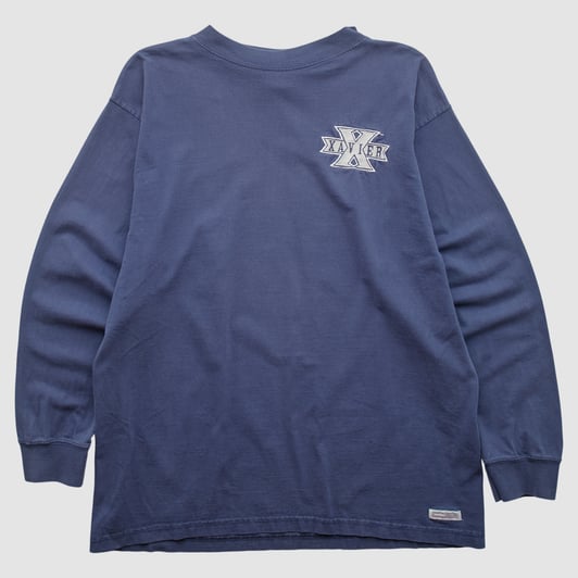 Xavier Musketeers CRABLE SPORTSWEAR 2000s Long Sleeve T-shirt - Navy - 2XL by Fanatics Real Vintage