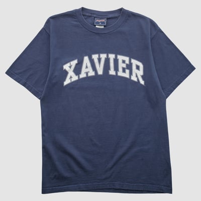 Xavier Musketeers Jansport 2000s T-shirt - Navy - S by Fanatics Real Vintage