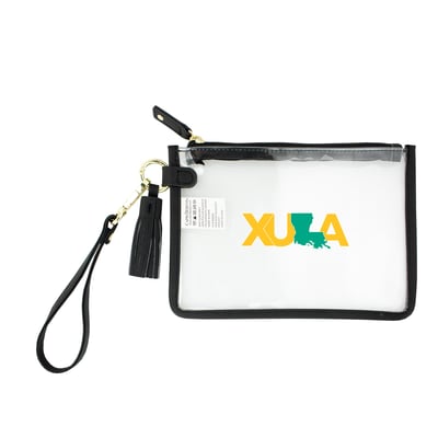 Xavier University of Louisiana Gold Rush Clear Wristlet