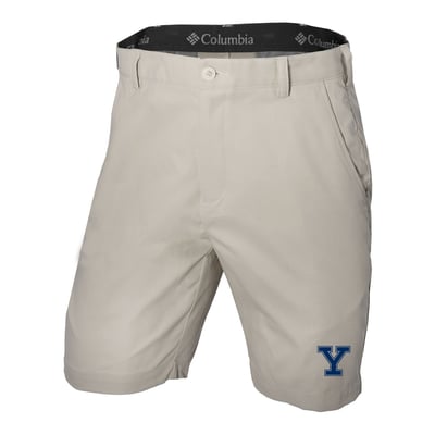  Yale Bulldogs Columbia Omni-Wick Lie Angle Shorts - Tan