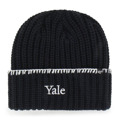  Yale Bulldogs '47 Women's Blanket Stitch Cuff Knit Hat - Navy