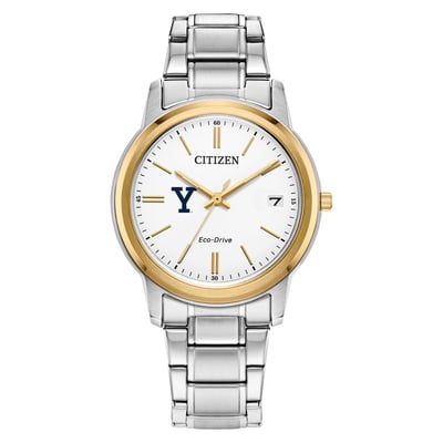 Yale Bulldogs Citizen Watch Women's Eco-Drive Two-Tone Steel Watch