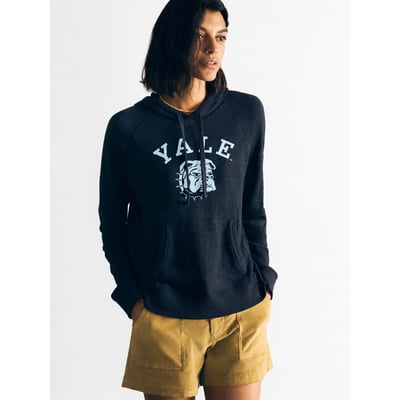 Yale Bulldogs FAHERTY Women's Sunwashed Slub Hoodie - Navy