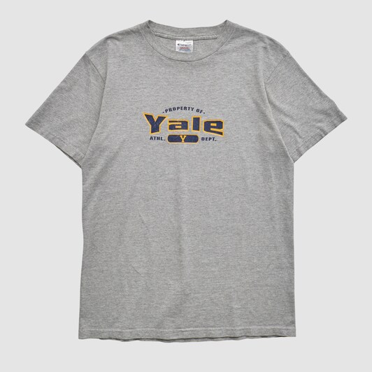 Yale Bulldogs Champion 2000s T-shirt - Heather Gray - M by Fanatics Real Vintage