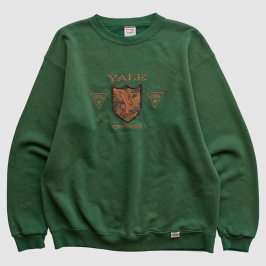 Yale Bulldogs CRABLE SPORTSWEAR 90s Pullover Sweatshirt - Green - M by Fanatics Real Vintage