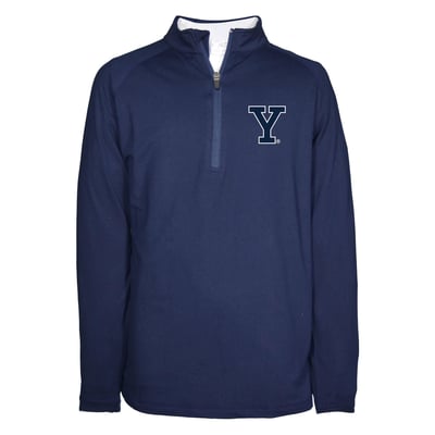  Yale Bulldogs Garb Youth Matthew Raglan Quarter-Zip Top - Navy