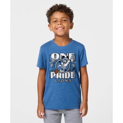 Detroit Lions x Mickey Mouse Homage Youth Tri-Blend T-Shirt - Blue