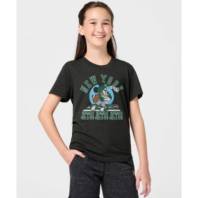 New York Jets x Mickey Mouse Homage Youth Tri-Blend T-Shirt - Charcoal
