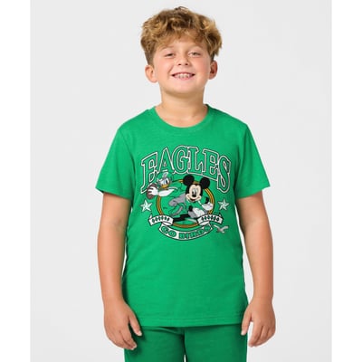 Philadelphia Eagles x Mickey Mouse Homage Youth Tri-Blend T-Shirt - Kelly Green