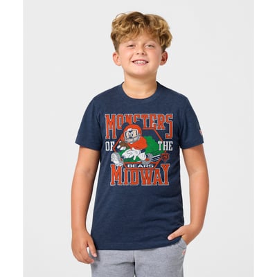 Chicago Bears x Mickey Mouse Homage Youth Tri-Blend T-Shirt - Navy