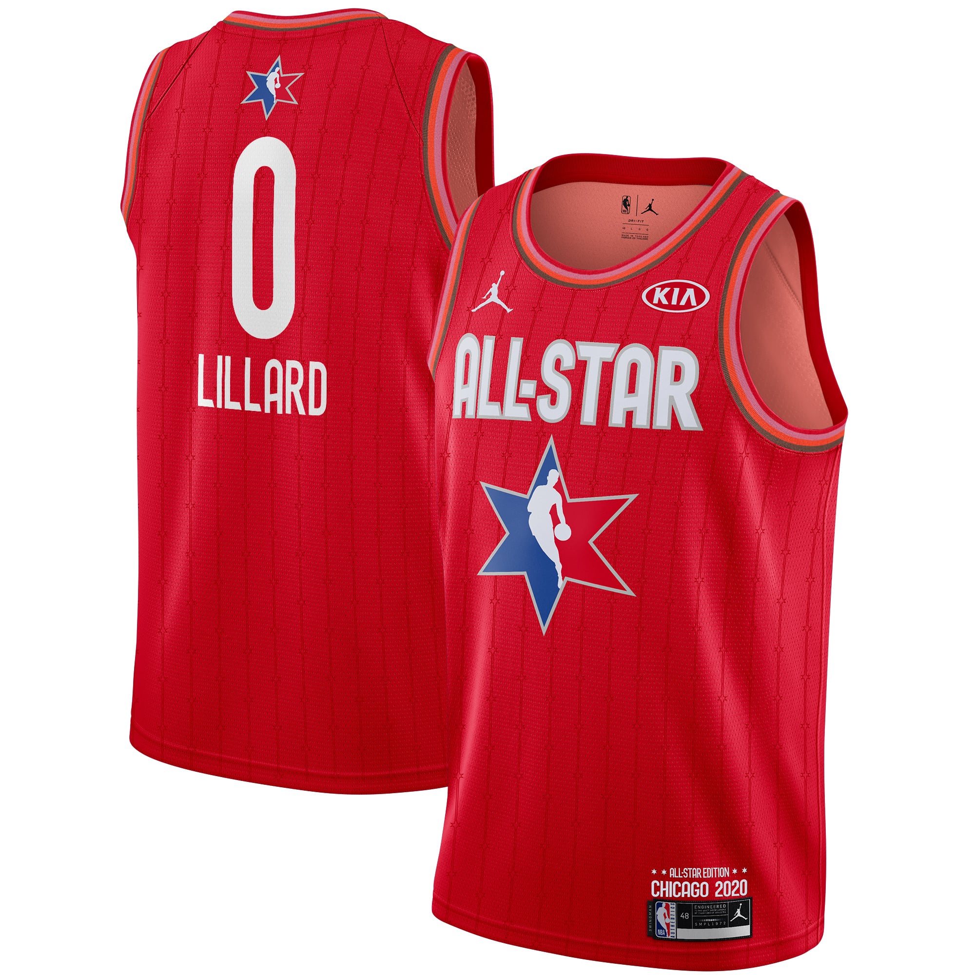 Youth Damian Lillard Jordan Brand Red 2020 NBA All-Star Game