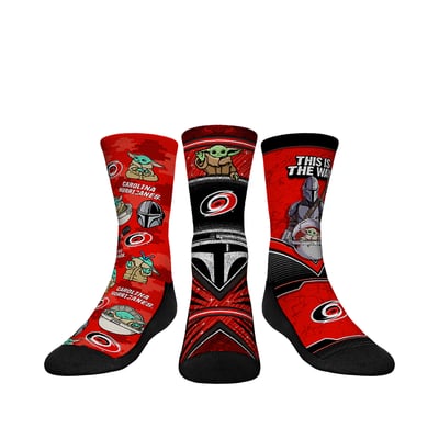  Carolina Hurricanes Rock Em Youth The Mandalorian 3-Pack Crew Socks
