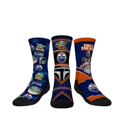  Edmonton Oilers Rock Em Youth The Mandalorian 3-Pack Crew Socks