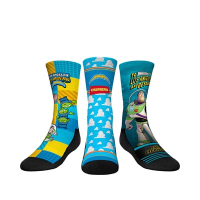  Los Angeles Chargers Rock Em Youth Toy Story 3-Pack Crew Socks