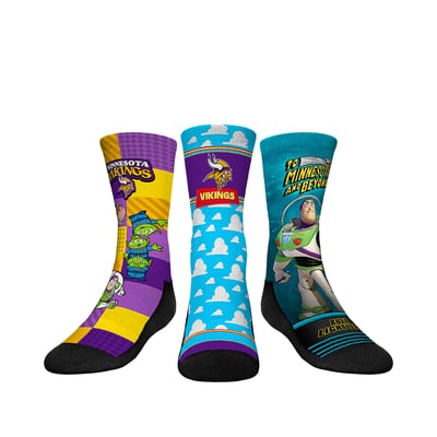  Minnesota Vikings Rock Em Youth Toy Story 3-Pack Crew Socks