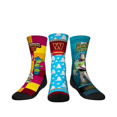  Washington Commanders Rock Em Youth Toy Story 3-Pack Crew Socks
