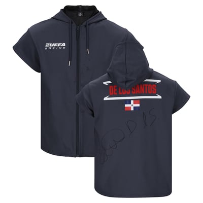 Edwin De Los Santos Zuffa Boxing 08 Autographed Fanatics Authentic Event-Worn Walkout Hoodie