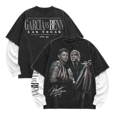 Garcia vs. Benn Photo Double-Layer Long Sleeve T-Shirt - Black