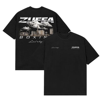  Las Vegas Chrome Skyline T-Shirt - Black