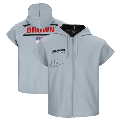 Vernon Brown Zuffa Boxing 08 Autographed Fanatics Authentic Event-Worn Walkout Hoodie