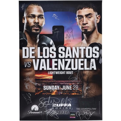 Zuffa Boxing 08 Autographed Fanatics Authentic 27" x 39" Fight Poster with 16 Signatures